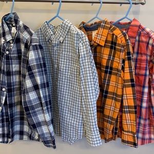 4 Gymboree size small (5-6) boys button down shirts.